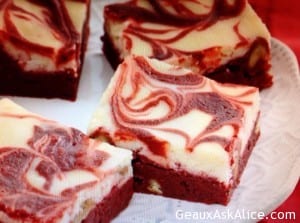 Valentine Red-Swirl Brownies