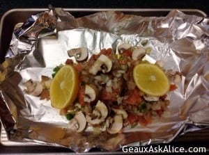 Zesty Baked Salmon in Foil Packets prep