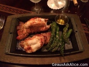 Grilled Lobster Tails with Asparagus!