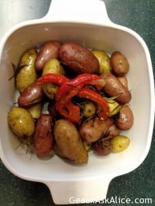 Lemony Roasted Fingerling Potatoes 