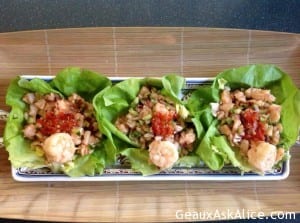 Asian Shrimp Lettuce Wrap