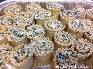 Alice's Spinach Manicotti 