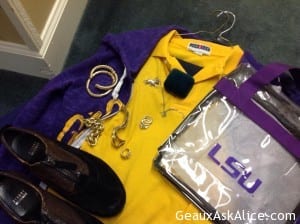 My Gear Lined up. Ready to Geaux 