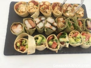 Fabulous Assorted Wraps for main meal.