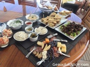 Our Lunch yesterday as we were sailing away to a cove for the evening 4