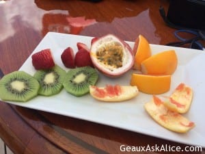 Still planted on upper deck and the Steward brought me this. Now I can get use to this