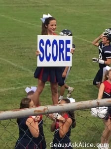 Grand Peep Savannah's First time cheering! Job well done!