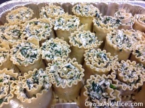Spinach Stuffed Lasagna Rolls 1