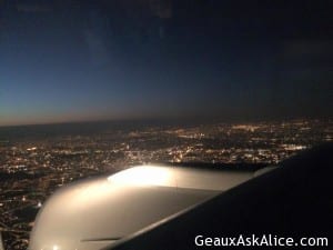 Landing in Paris.