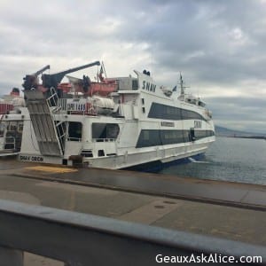 Our ride to Capri. So excited to be in Italy