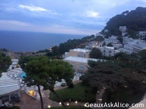 View from our balcony in Capri. Yes life is grand