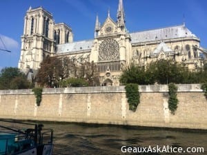 View of Notre Dame from boat ride 