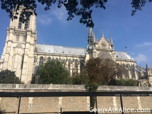 View of Notre Dame from boat ride