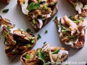 Crostini With Wild Mushrooms