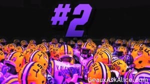 Lordy Lordy not sure I can handle LSU at the number 2 ranking. 