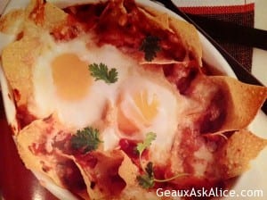 Baked Eggs Nestled with Sausage and Potatoes