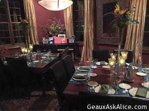 Table set for Italian dinner along with apps! Moving along!1