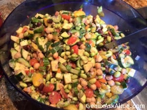 Veggie, Edamame and Chickpea Medley Salad