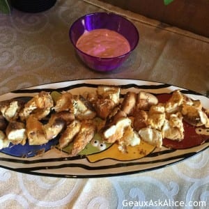 A few apps before the craw dads and fried fish!4