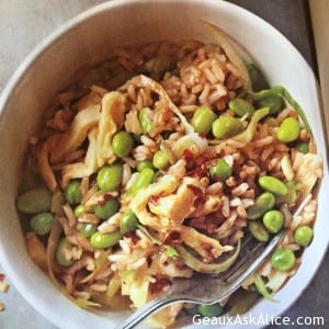 Green Veggie Fried Brown Rice