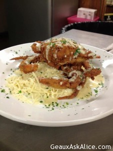 A nice night on the bayou last night! Had to have my soft shell crab fix! Jason makes the best I have ever had! Geaux get u one or TWO!