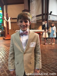 Congrats Luke! Now off to a nice luncheon with family!