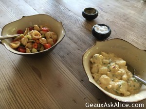 Great ribs and sides for lunch! Getting so spoiled!1