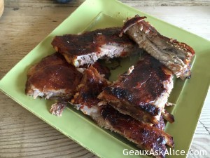 Great ribs and sides for lunch! Getting so spoiled!2