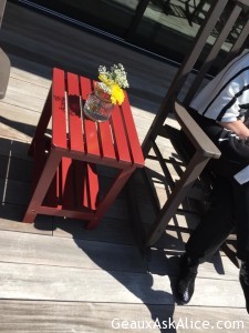 Sitting on porch enjoying view before lunch!1