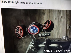 BBQ GRILL LIGHT AND FAN 