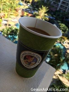 Aloha! Enjoying my morning coffee. Guys playing golf Rest of gang taking surfing lessons Gonna enjoy the day by the pool. We start heading home tomorrow night! Mahalo!