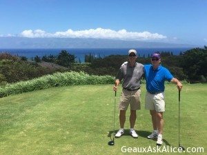 Golfing action for Pat and Craig