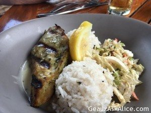 Our lunch today. Pot stickers. Fish Tacos. Grilled Fish special. Fish is so awesome in Hawaii2