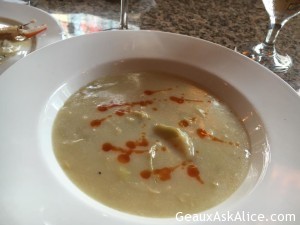 Shrimp. Crab cake and Artichoke Soup 1