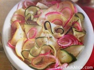 Pickled Zucchini and Squash Ribbons