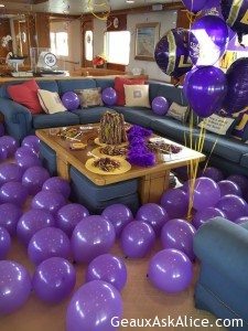 Crew decorating for LSU