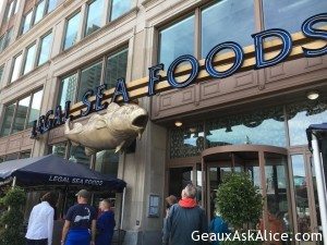 Our Lunch Spot today in Boston-Legal Seafoods. Always a winner!1