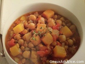 Chickpea, Lentil and Butternut Squash