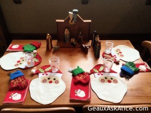 Table set for my Christmas Dinner with my family