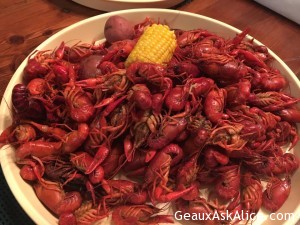 Enjoying my first boiled crawfish last night! If u need a definite sign of Global Warming-this is mine! 