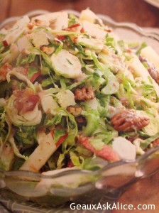 Shaved Brussels Sprouts with Bacon Vinaigrette