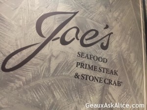 Arrived in chilly DC. Having lunch at the famous Joe's