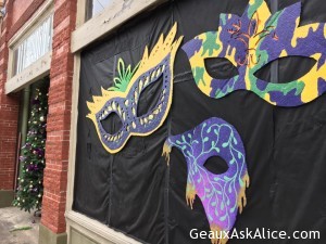 Check out some of the Student Art Work with the Mardi Gras Theme around the St. Landry Courthouse Square! 4