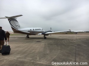 Our plane ride to Opelousas