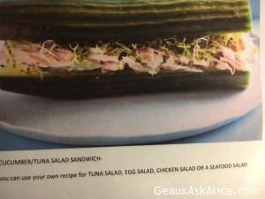 Cucumber/Tuna Salad Sandwich 