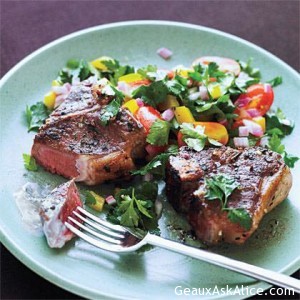 Pan Sauté Lamb Chops with Minty Sauce