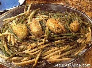 Roasted Wax Beans with Yukon Gold Potatoes