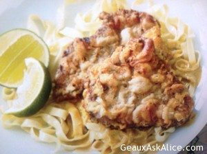 Chicken Fried Steak with Egg Noodles
