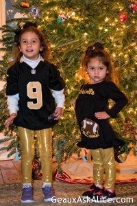 Girls r ready! Who Dat in action tonight. Going up against the Dirty Birds in Atlanta!