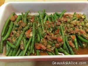 Basil Pesto Roasted Green Beans